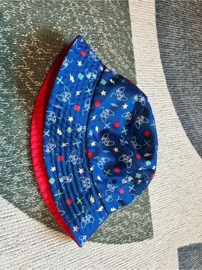 Kids Blue Gamer Print Reversible Bucket Hat - Brand